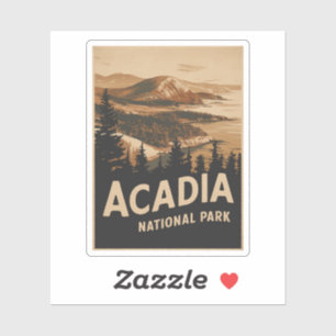 Acadia National Park Bar Harbor Vintage Art