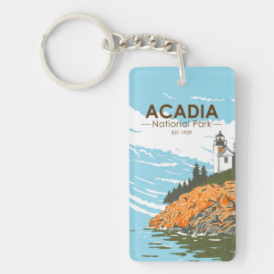 Acadia National Park Bar Harbour Lighthouse Key Ring