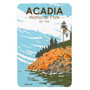 Acadia National Park Bar Harbour Lighthouse Magnet
