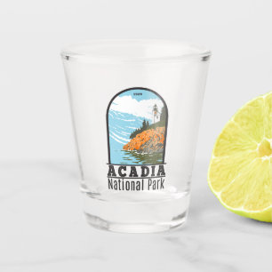 Acadia National Park Bar Harbour Lighthouse Maine Shot Glass