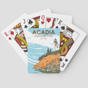 Acadia National Park Bar Harbour Lighthouse Playing Cards