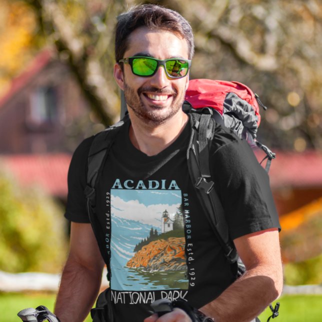 Acadia National Park Bar Harbour Lighthouse Vintag T-Shirt (Creator Uploaded)