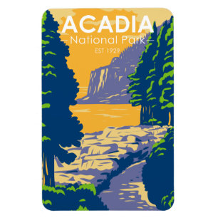 Acadia National Park Bar Harbour Ocean Path Maine Magnet