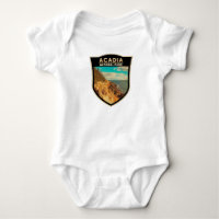 Acadia National Park Bar Harbour Watercolor Badge
