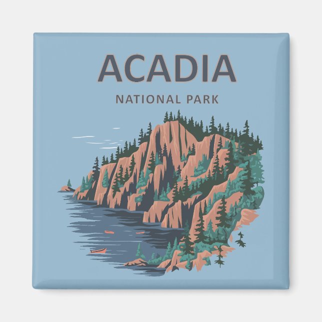Acadia National Park Cadillac Mountain Magnet (Front)