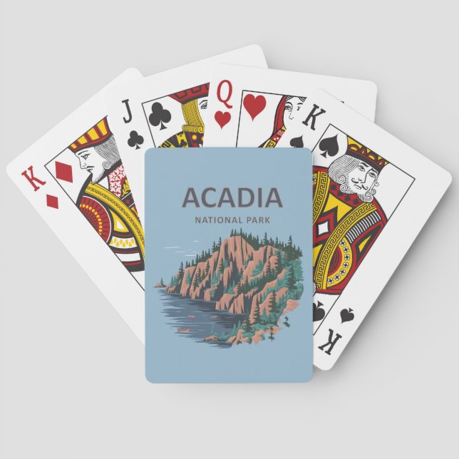 Acadia National Park Cadillac Mountain Playing Cards (Back)