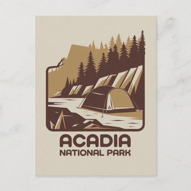 Acadia National Park Camping Adventure Postcard (Front)