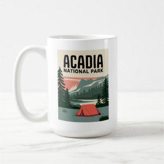 Acadia National Park Camping Vintage Coffee Mug