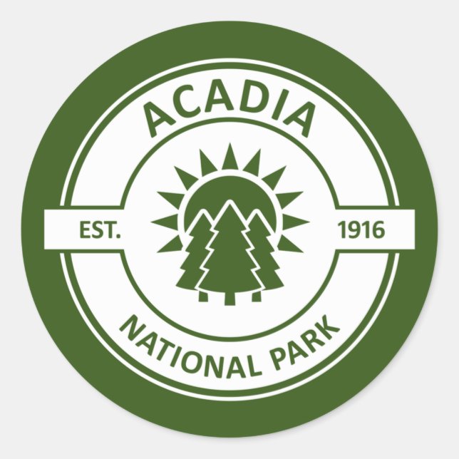 Acadia National Park Classic Round Sticker (Front)
