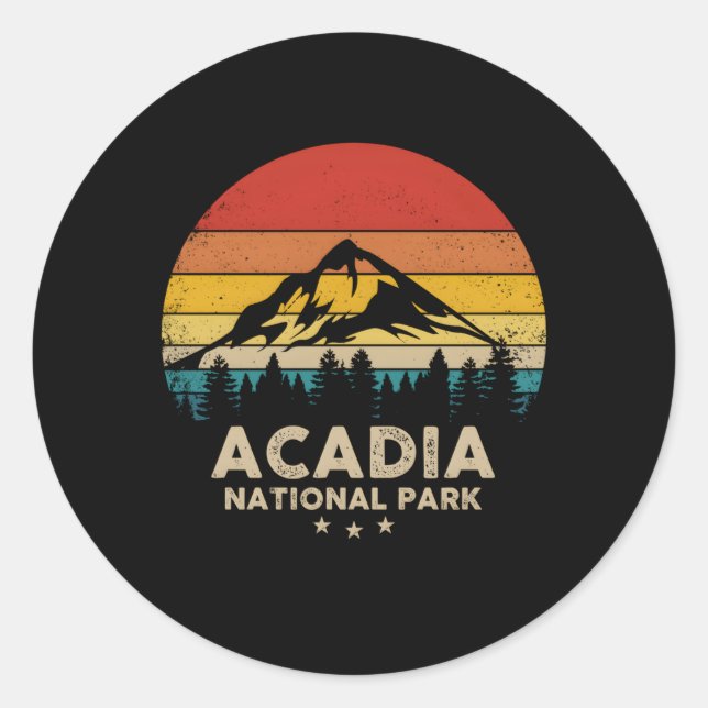 Acadia National Park Classic Round Sticker (Front)