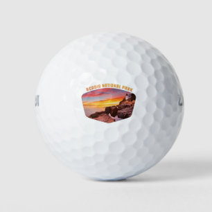 Acadia National Park coast & lighthouse Mount Golf Balls