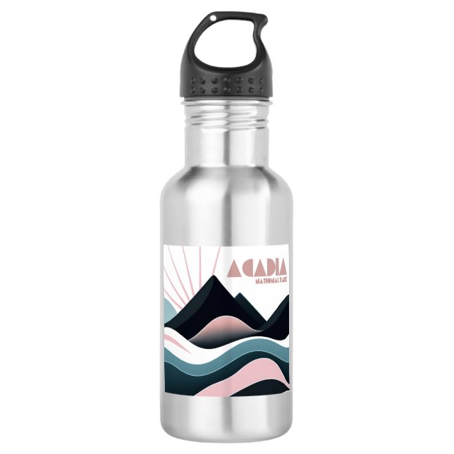 Acadia National Park Coloured Hills 532 Ml Water Bottle (Front)