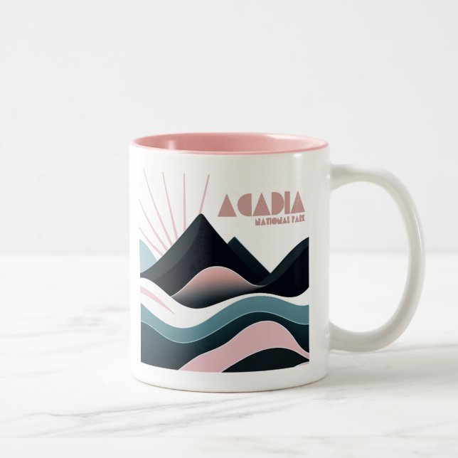Acadia National Park Coloured Hills Two-Tone Coffee Mug (Right)
