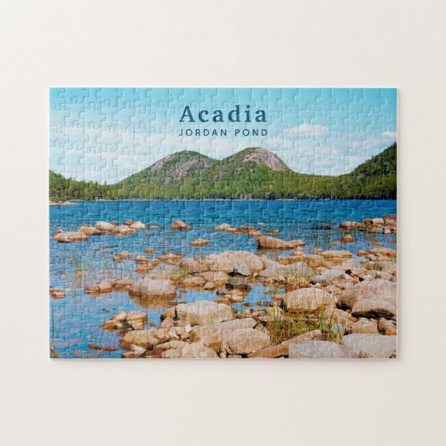 Acadia National Park Custom Photo Jordan Pond Jigsaw Puzzle (Horizontal)