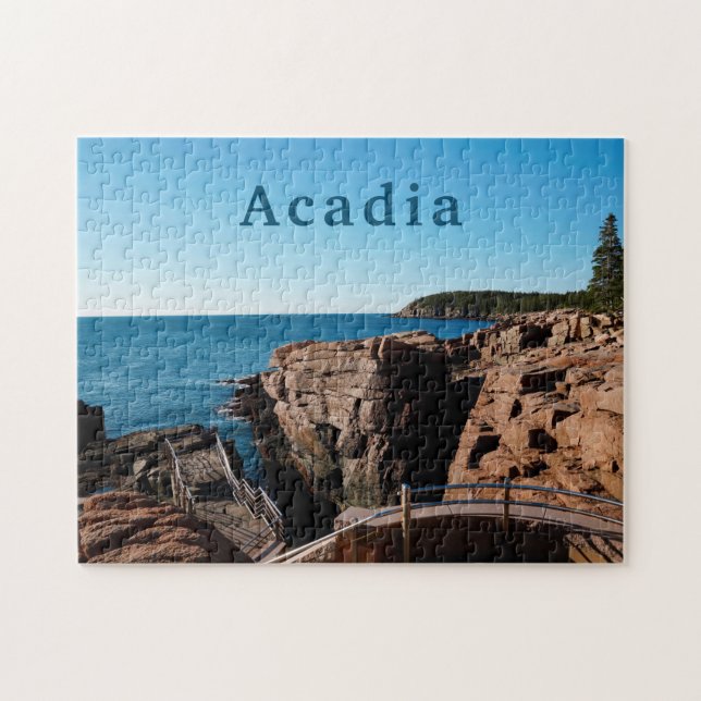 Acadia National Park Custom Photo Thunder Hole  Jigsaw Puzzle (Horizontal)