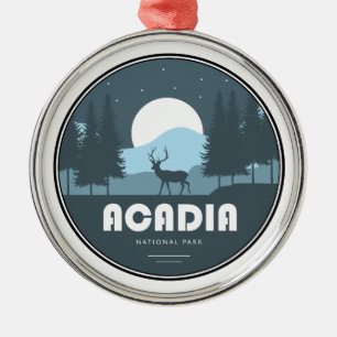 Acadia National Park Deer Metal Tree Decoration