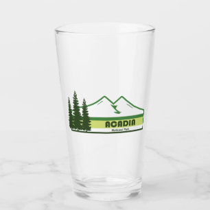 Acadia National Park Green Stripes Glass
