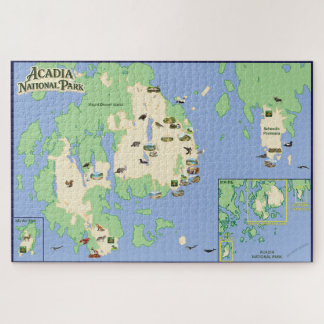 Acadia National Park Illustrated Map Puzzle