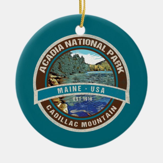 ACADIA NATIONAL PARK KEEPSAKE HOLIDAY ORNAMENT (Front)