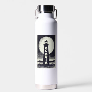 Acadia National Park Lighthouse Moon Water Bottle