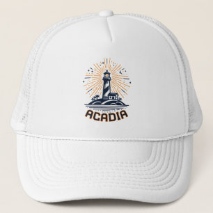 Acadia National Park Lighthouse Sunrise Trucker Hat