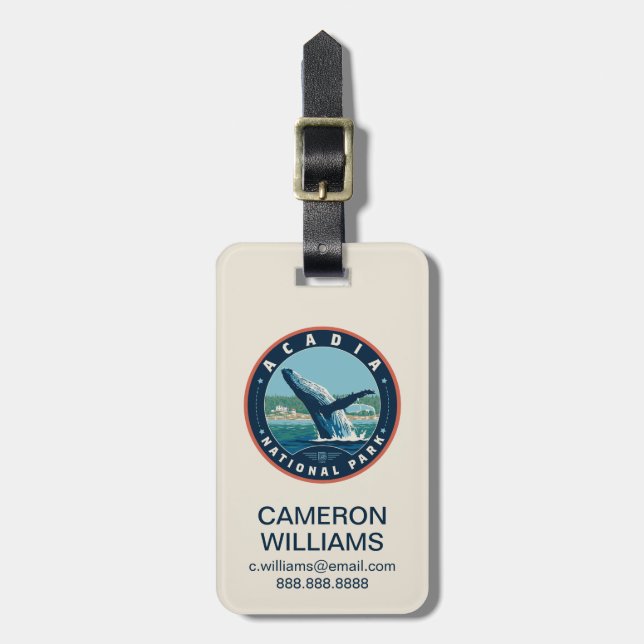 Acadia National Park Luggage Tag (Front Vertical)