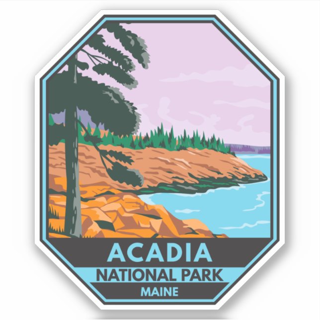 Acadia National Park Maine Bar Harbour Vintage (Front)