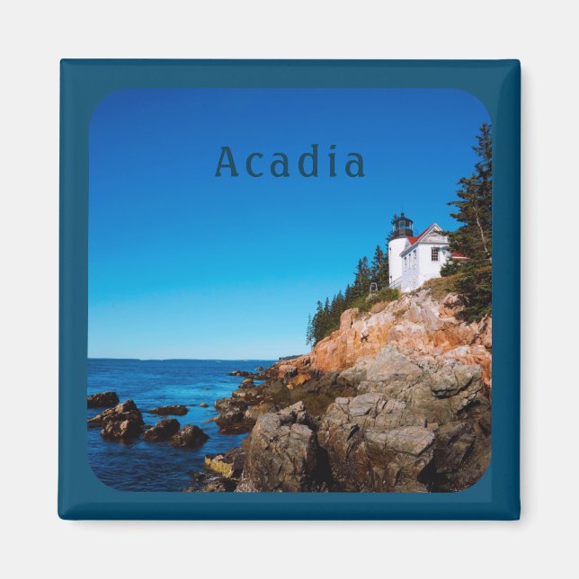 Acadia National Park Maine Bass Harbour Lighthouse Magnet (Front)