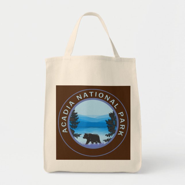 Acadia National Park Maine Bear Tote Bag (Front)