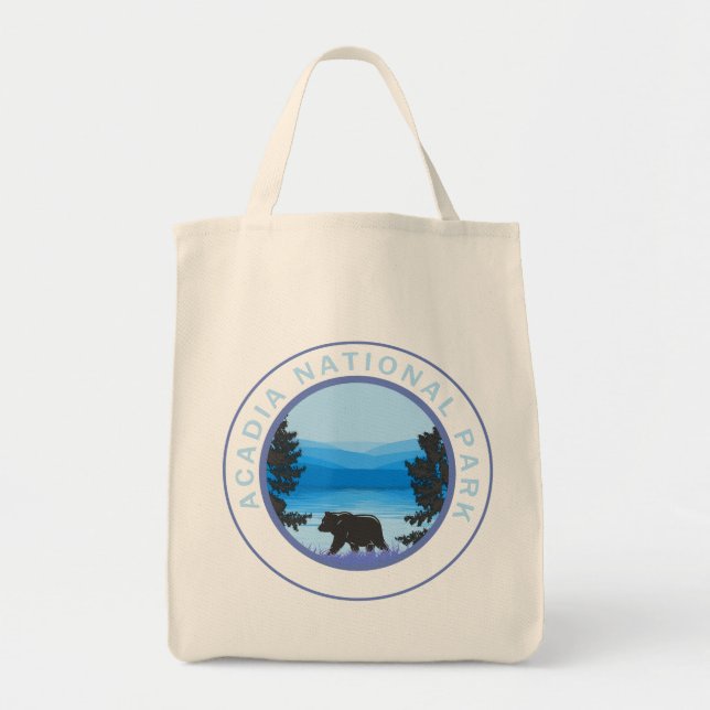 Acadia National Park Maine Bear Tote Bag (Front)