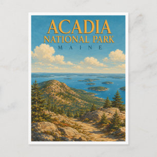 Acadia National Park Maine Cadillac GeoSaga Postcard
