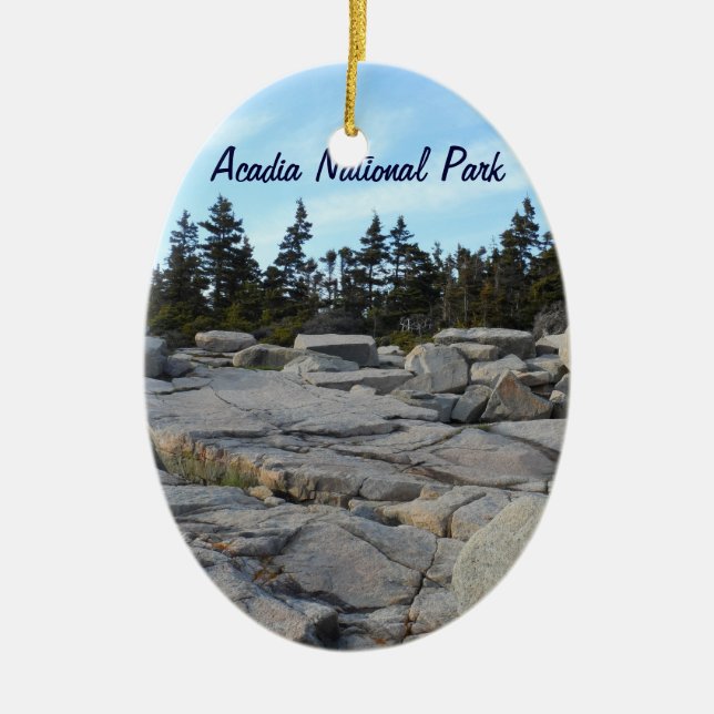Acadia National Park, Maine Ceramic Tree Decoration (Front)