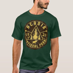 Acadia National Park Maine Moose Hiking Nature Vin T-Shirt