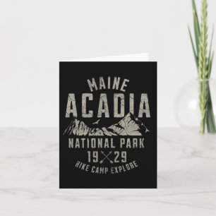 Acadia National Park Maine Nature Hiking Outdoors  Card