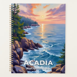 Acadia National Park Maine Painting Travel Art Planner