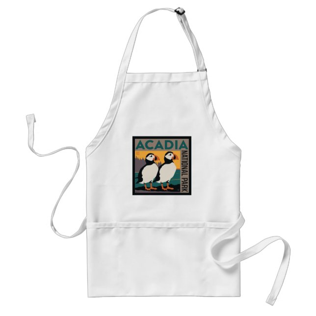 Acadia National Park, Maine | Puffins Standard Apron (Front)