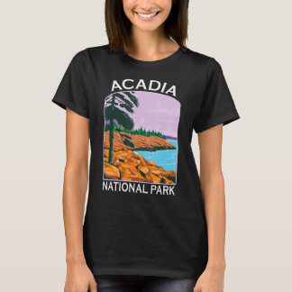 Acadia National Park Maine Retro Souvenir Hiking T-Shirt