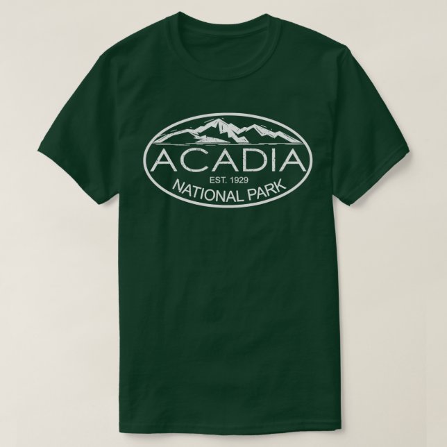 Acadia National Park Maine Retro T-Shirt (Design Front)