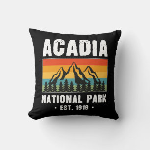 Acadia National Park, Maine Retro Vintage Cushion