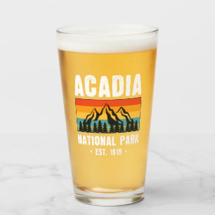 Acadia National Park, Maine Retro Vintage Glass