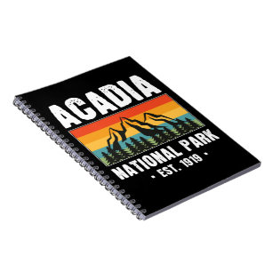 Acadia National Park, Maine Retro Vintage Notebook
