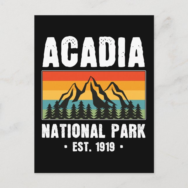 Acadia National Park, Maine Retro Vintage Postcard (Front)