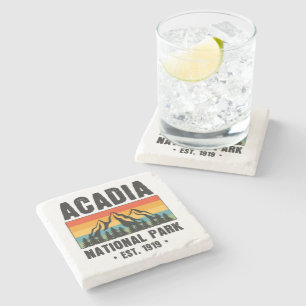 Acadia National Park, Maine Retro Vintage Stone Coaster