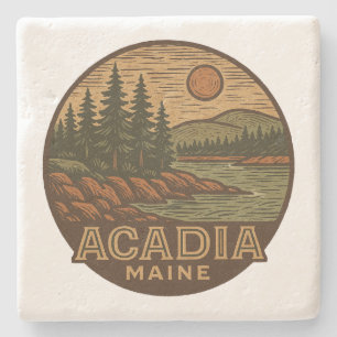 Acadia National Park Maine Stone Coaster
