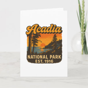 Acadia National Park Maine Sunrise Otter Cliffs So Card