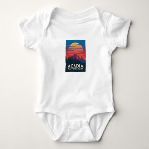 Acadia National Park Maine Sunset Baby Bodysuit