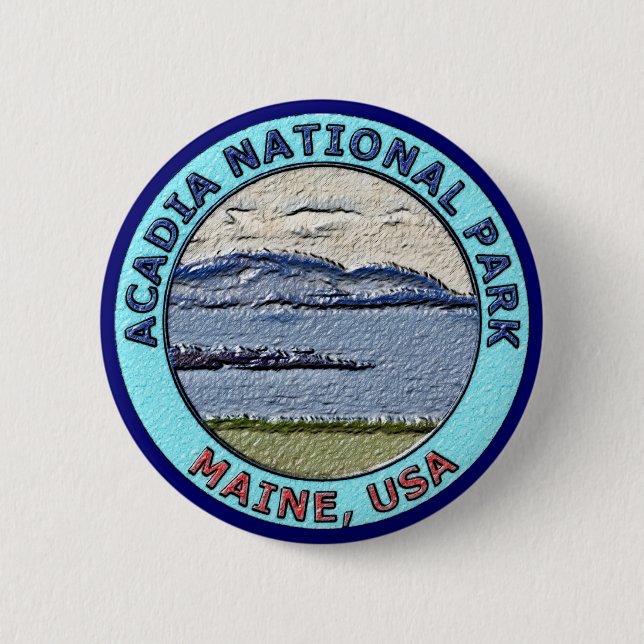 Acadia National Park Maine, USA 6 Cm Round Badge (Front)