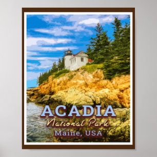 ACADIA NATIONAL PARK - MAINE USA - BAR HARBOR POSTER