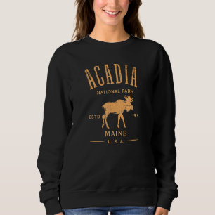 Acadia National Park Maine Usa Distressed Souvenir Sweatshirt