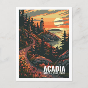 Acadia National Park Maine USA National Parks Postcard